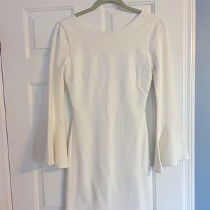 LULUs. White bodycon Long sleeve dress. Size Small. Only worn once!